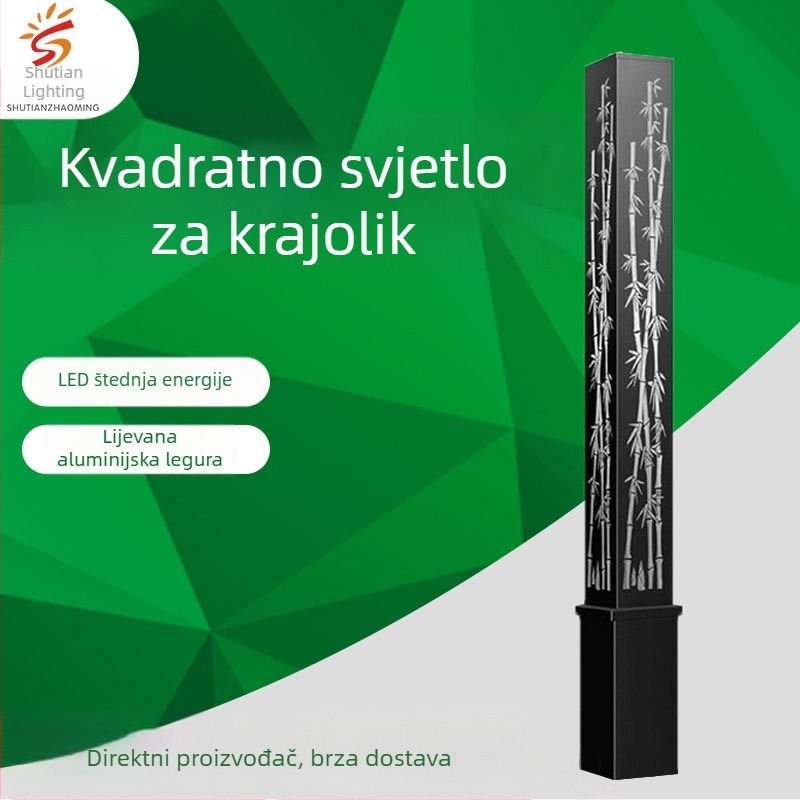 Solarne LED vanjske svjetiljke, kineskog stila, kvadratne pejzažne lampe za ceste, parkove i trgove