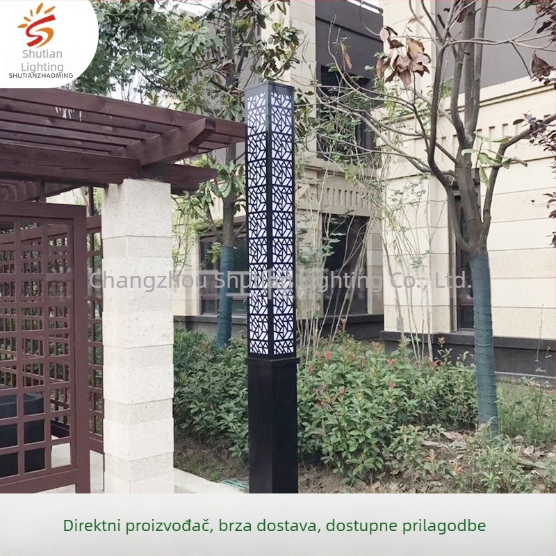 Solarne LED vanjske svjetiljke, kineskog stila, kvadratne pejzažne lampe za ceste, parkove i trgove