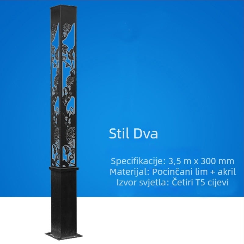 Solarne LED vanjske svjetiljke, kineskog stila, kvadratne pejzažne lampe za ceste, parkove i trgove