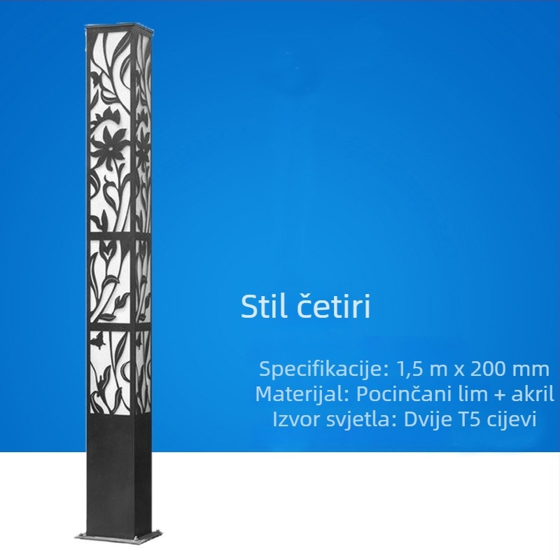 Solarne LED vanjske svjetiljke, kineskog stila, kvadratne pejzažne lampe za ceste, parkove i trgove