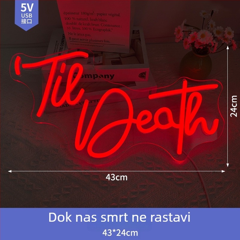 Prilagođena akrilna neonska riječ za vjenčanje i zaruke, unutarnje LED dekorativno svjetlo