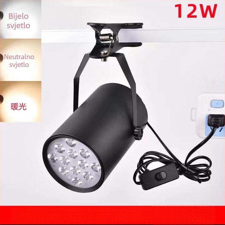 LED klipski reflektor, bez bušenja, napajanje iz priključka, 20W/30W, za izložbe, noćne pijace, vjenčanja, prijenosno osvjetljenje