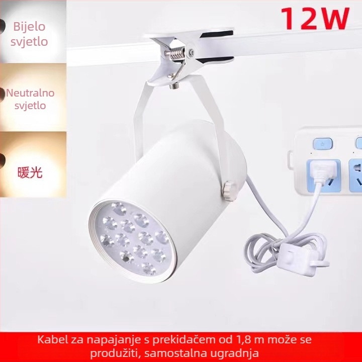 LED klipski reflektor, bez bušenja, napajanje iz priključka, 20W/30W, za izložbe, noćne pijace, vjenčanja, prijenosno osvjetljenje