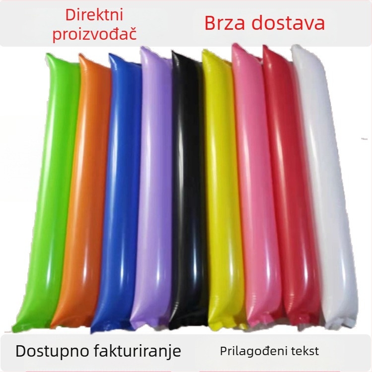 Debeli štap za cheerleading s otisnutim logom, nafukljivi rekvizit za atmosferu