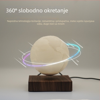 Magnetska lebdeća globus lampa, 3D ispisani karikatura dekor, nordijski stil, kućno noćno svjetlo