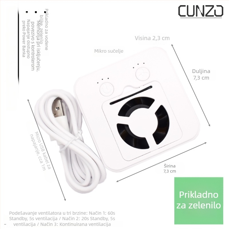 Mini rasvjeta za rast biljaka za bonsaje i mikro pejzaže, LED dodatno osvjetljenje za zelene biljke i sukulente, poboljšanje boja, ventilacija i hlađenje, 5V