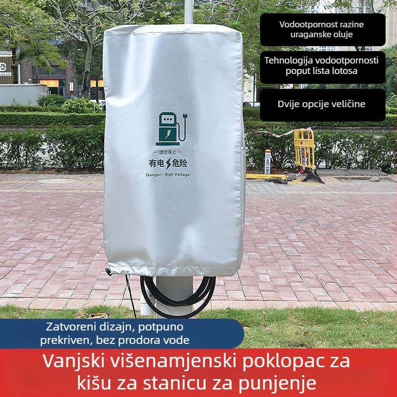 Navlaka za kišu za EV punionu uz mogućnošću prilagodbe logotipa, za vanjsku uporabu, vodootporna, otporna na prašinu i snijeg