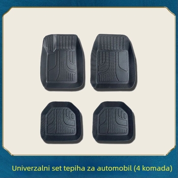 Univerzalni četverodijelni set podnih prostirki za auto, oblik zdjele, PVC