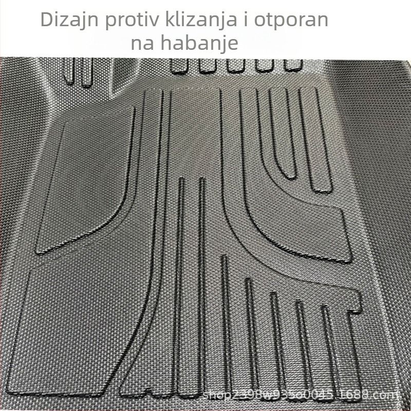 Univerzalni četverodijelni set podnih prostirki za auto, oblik zdjele, PVC