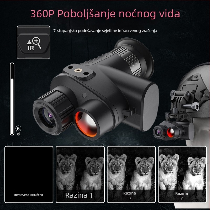 4K infracrveno noćno viziranje – na glavi nosivo monokularno digitalni teleskop za vanjsku uporabu