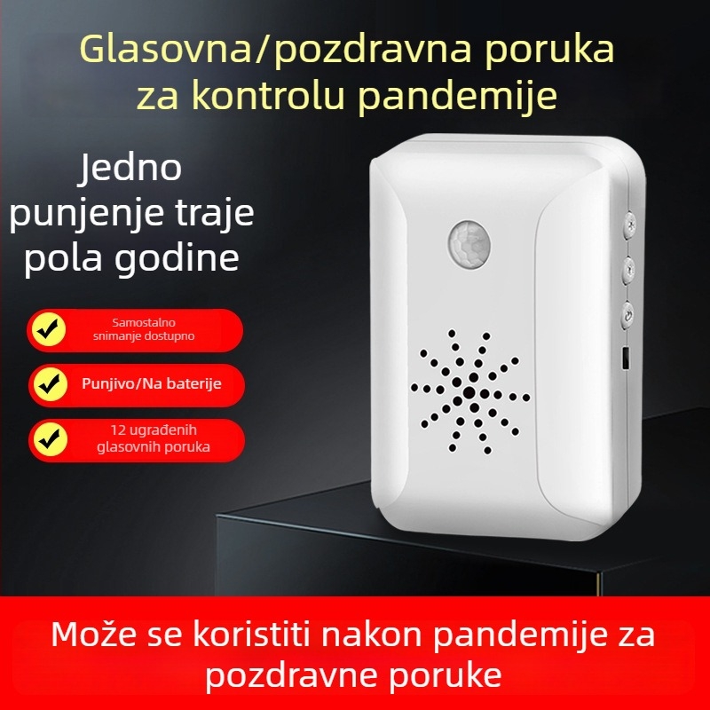Dverni zvon s IR senzorom i glasovnim upozorenjem – za trgovine i kućanstva.