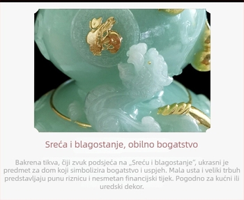 Par jadeitnih ukrasa u obliku tikve za vinsku vitrinu i dnevni boravak – sretni talisman, poklon za novu kuću