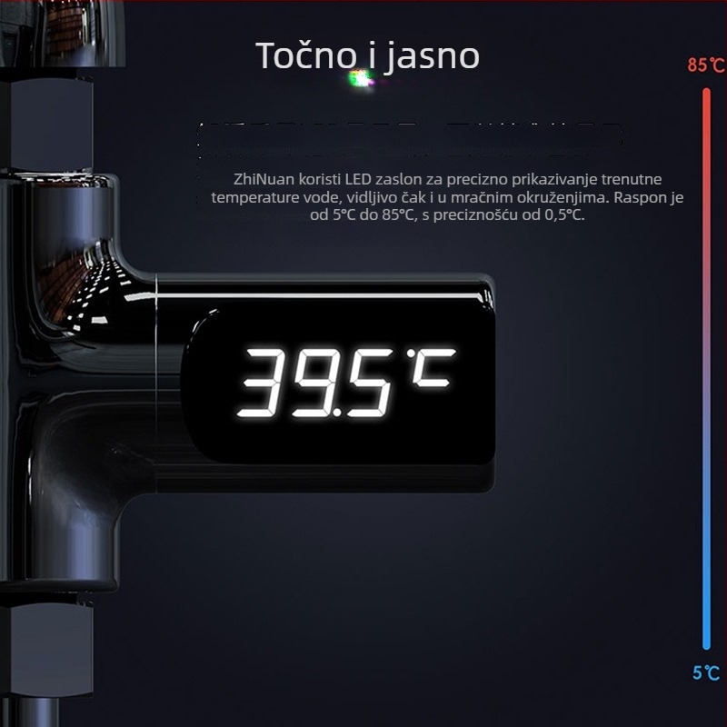 Termometar za vodu za kupanje djece i beba, unutarnji kućni termometar s digitalnim zaslonom za mjerenje temperature vode, visoka preciznost