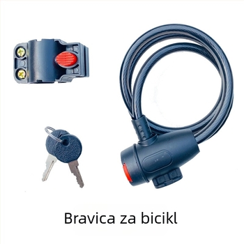 Brava za bicikl s kabelom i čeličnim jezgrom, za planinske i električne bicikle
