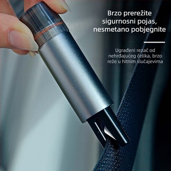 Automobilski sigurnosni čekić s višefunkcijskim alatom za spašavanje i mini razbijač prozora, prijenosno, tip pritiska