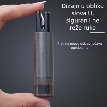 Automobilski sigurnosni čekić s višefunkcijskim alatom za spašavanje i mini razbijač prozora, prijenosno, tip pritiska
