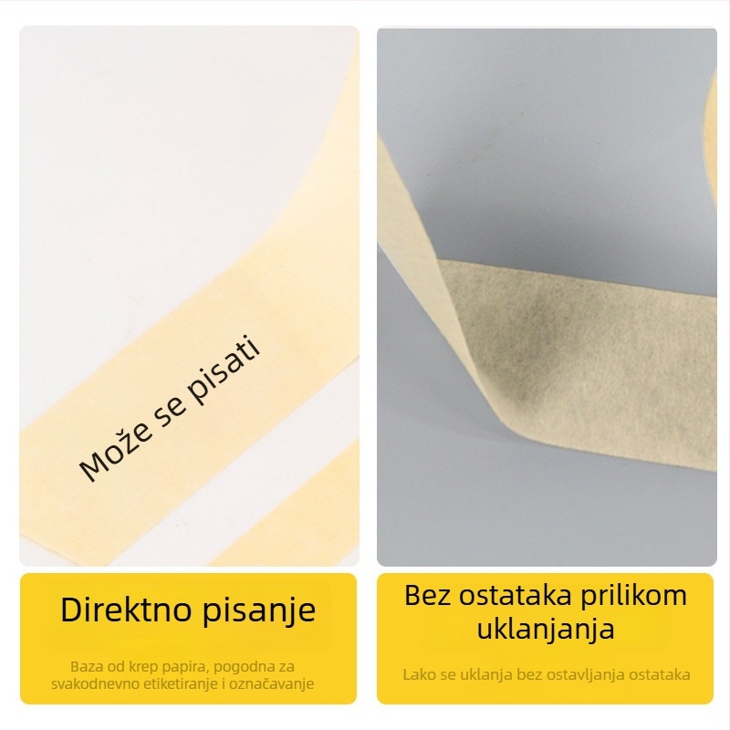 Žuta visokoviskozna maskirajuća traka za automobilsku boju, teksturirani papir, ljepilo na bazi gume, bez ostataka, duljina 25 m, širine 10/15/20/30 mm.