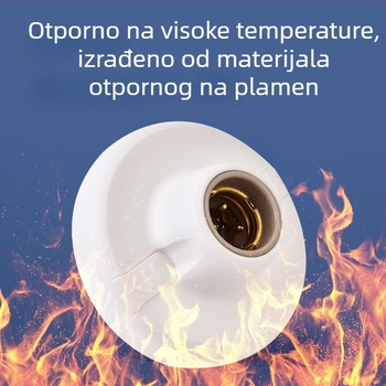 Nova konstrukcija: plosnati držač lampe s E27 navojem, 12 cm okrugla plastična osnova, protiv pada