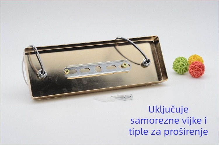 Pravougaona duga pločica za nosač lampe na stropu i zidnu lampu – rasvjeta za barove, restorane, hodnike i trgovine DIY