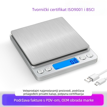 DH-I200 Kompaktna digitalna kuhinjska vaga, visoka preciznost, mjerenje u gramima, kapacitet 3 kg
