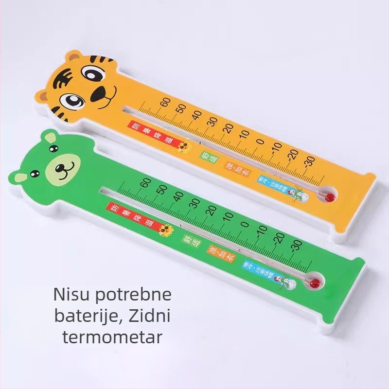Visokoprecizan unutarnji termometar i higrometar za dječju sobu, zidni mjerač temperature i vlage s dizajnom crtane trake