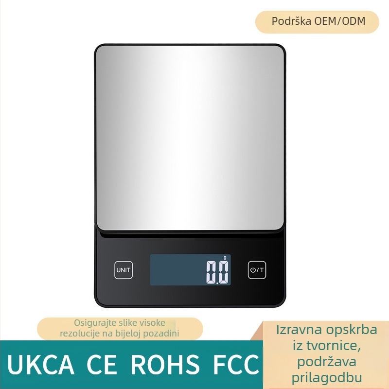 DH-8905 visoko precizna kuhinjska vaga, 5 kg/0,1 g, kompaktna digitalna vaga za pečenje, pogodna za kućnu i komercijalnu upotrebu