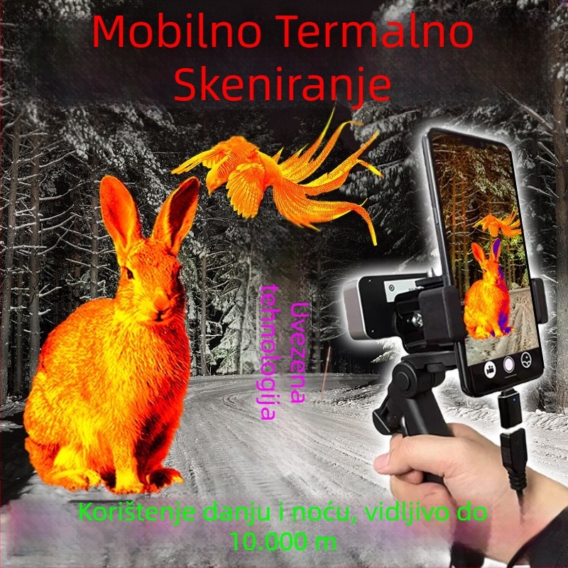 HD infracrveni noćni vizir za promatranje ptica, termalni imager za pametni telefon, oprema za boravak na otvorenom
