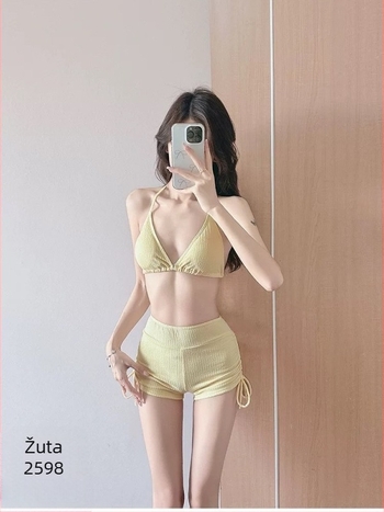 Nasiman 2598 Ženski kupaći kostim, trodijelni set, seksi bikini s prekrivanjem, zaštita od sunca, za termalne izvore
