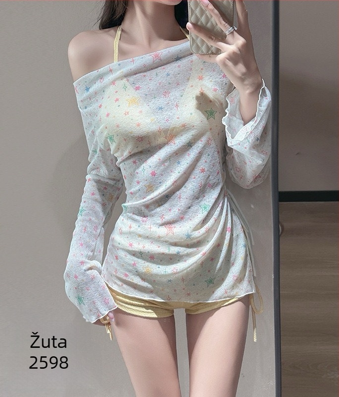 Nasiman 2598 Ženski kupaći kostim, trodijelni set, seksi bikini s prekrivanjem, zaštita od sunca, za termalne izvore