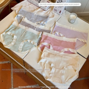 Nova Koi princeza: ženske gaćice sa srednjim strukom od baršunasto-svilenog materijala, nude doživljaj, mekane, u poklon kutiji