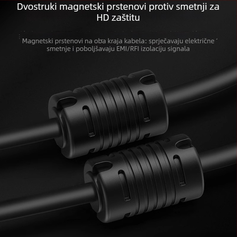 Rongxuan HDMI kabel, 4K60Hz, za PC i notebook, digitalni kabel visoke razlučivosti za projektor i set-top box, verzija 2.0
