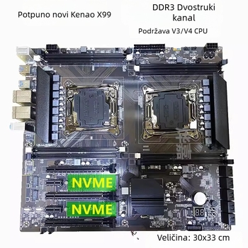 Nova matična ploča Kenao X99 s dualnim kanalom LGA2011-v3 DDR3 memorijom, CPU komplet E5-2676/2686v4