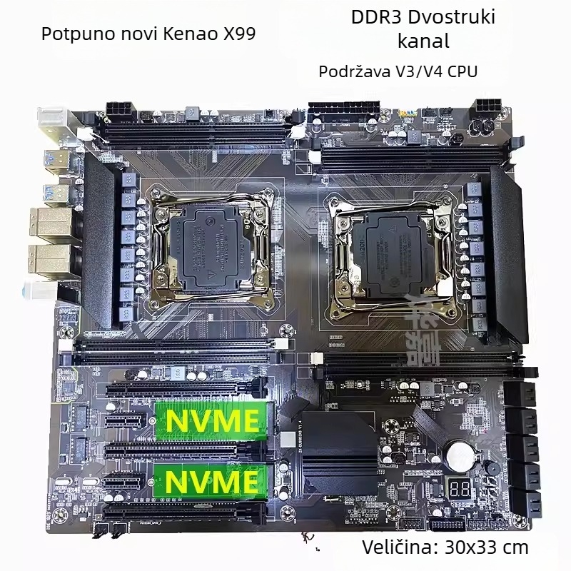 Nova matična ploča Kenao X99 s dualnim kanalom LGA2011-v3 DDR3 memorijom, CPU komplet E5-2676/2686v4