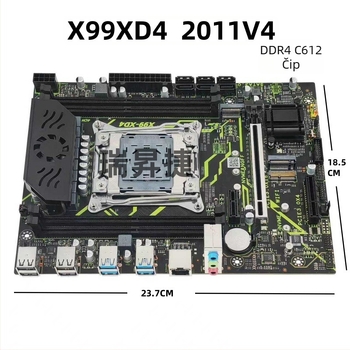 Nova X99XD4 matična ploča s MOS ventilatorom za hlađenje, verzija X99C612, čipset za stolno računalo