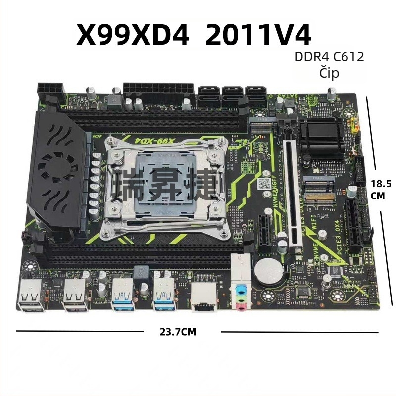 Nova X99XD4 matična ploča s MOS ventilatorom za hlađenje, verzija X99C612, čipset za stolno računalo