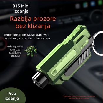 Dvostruki sigurnosni čekić za automobil s rezačem, prenosni razbijač stakala