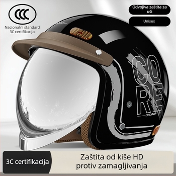 Kaciga za električni motocikl s nacionalnom standardnom certifikacijom, unisex, zimski stil šala oko vrata