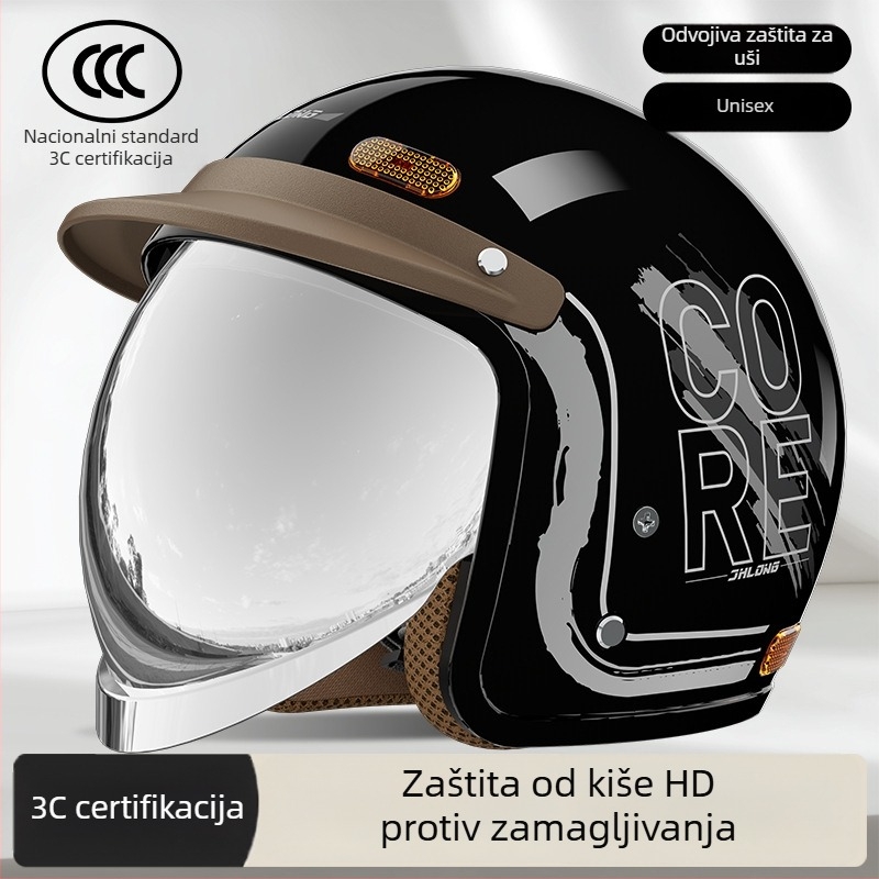 Kaciga za električni motocikl s nacionalnom standardnom certifikacijom, unisex, zimski stil šala oko vrata