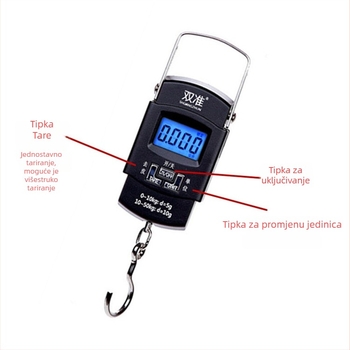 A08 50 kg ručna digitalna vaga za prtljagu – prenosna mini vaga visoke preciznosti