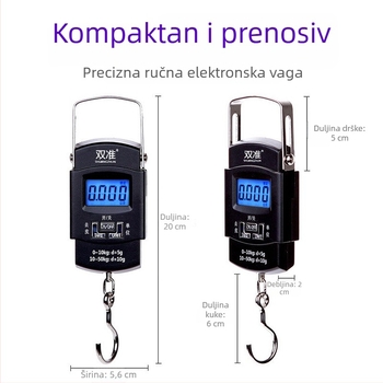 A08 50 kg ručna digitalna vaga za prtljagu – prenosna mini vaga visoke preciznosti
