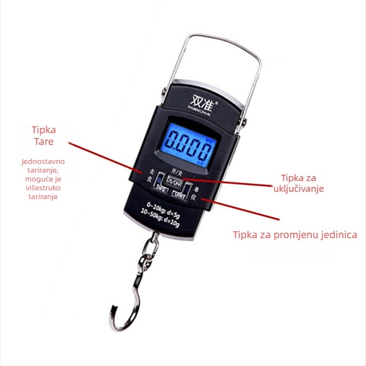 A08 50 kg ručna digitalna vaga za prtljagu – prenosna mini vaga visoke preciznosti