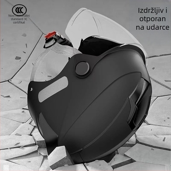 2025 nova ljetna kaciga za električni motocikl s dvostrukim vizirima, unisex, za sve sezone