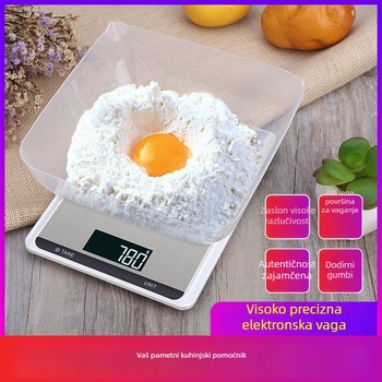Changxie CX-518 nehrđajući čelični kuhinjski vaga, vaga za prehranu i pečenje, preciznost 5 kg/1 g, kapacitet 10 kg
