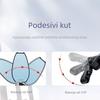 AOS4 Sve-aluminijski retrovizor za električna vozila i motocikle, anti-odsjajni, vanjska upotreba, HD kvaliteta