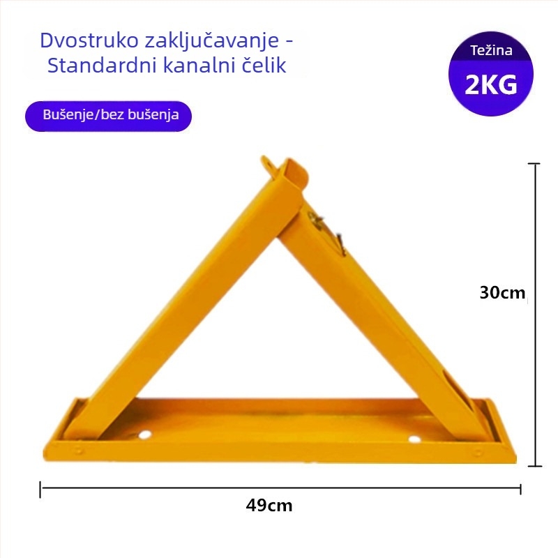 Keding Shield Podni blok za parkiranje, čvrsti protiv sudara, trokutasti sigurnosni blok za parkiranje