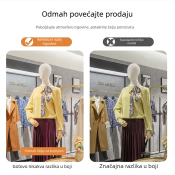 LED trak svjetlo za trgovine odjećom – površinska montaža, bez treperenja, COB trak svjetlo za prijenos uživo i zid pozadine