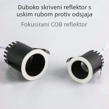 Ugrađeni stropni reflektor sa zvjezdanim nebom, mini LED reflektor s otvorom 3 cm, antirefleksija, za dnevni boravak i ormarić za vino