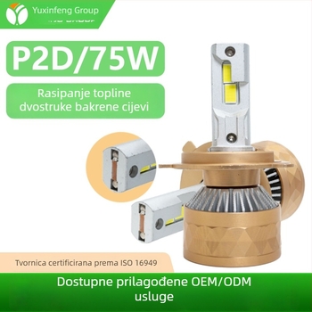 LED automobilska svjetla 75W s dvostrukom bakrenom cijevi za hlađenje, ultra jasni usmjereni snop, H4 žarulja s integriranim daljinskim i bliskim svjetlom