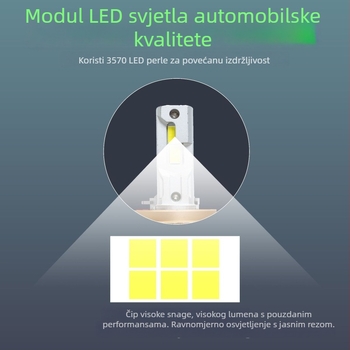 LED automobilska svjetla 75W s dvostrukom bakrenom cijevi za hlađenje, ultra jasni usmjereni snop, H4 žarulja s integriranim daljinskim i bliskim svjetlom