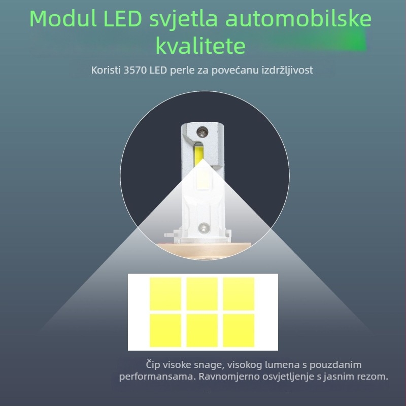 LED automobilska svjetla 75W s dvostrukom bakrenom cijevi za hlađenje, ultra jasni usmjereni snop, H4 žarulja s integriranim daljinskim i bliskim svjetlom